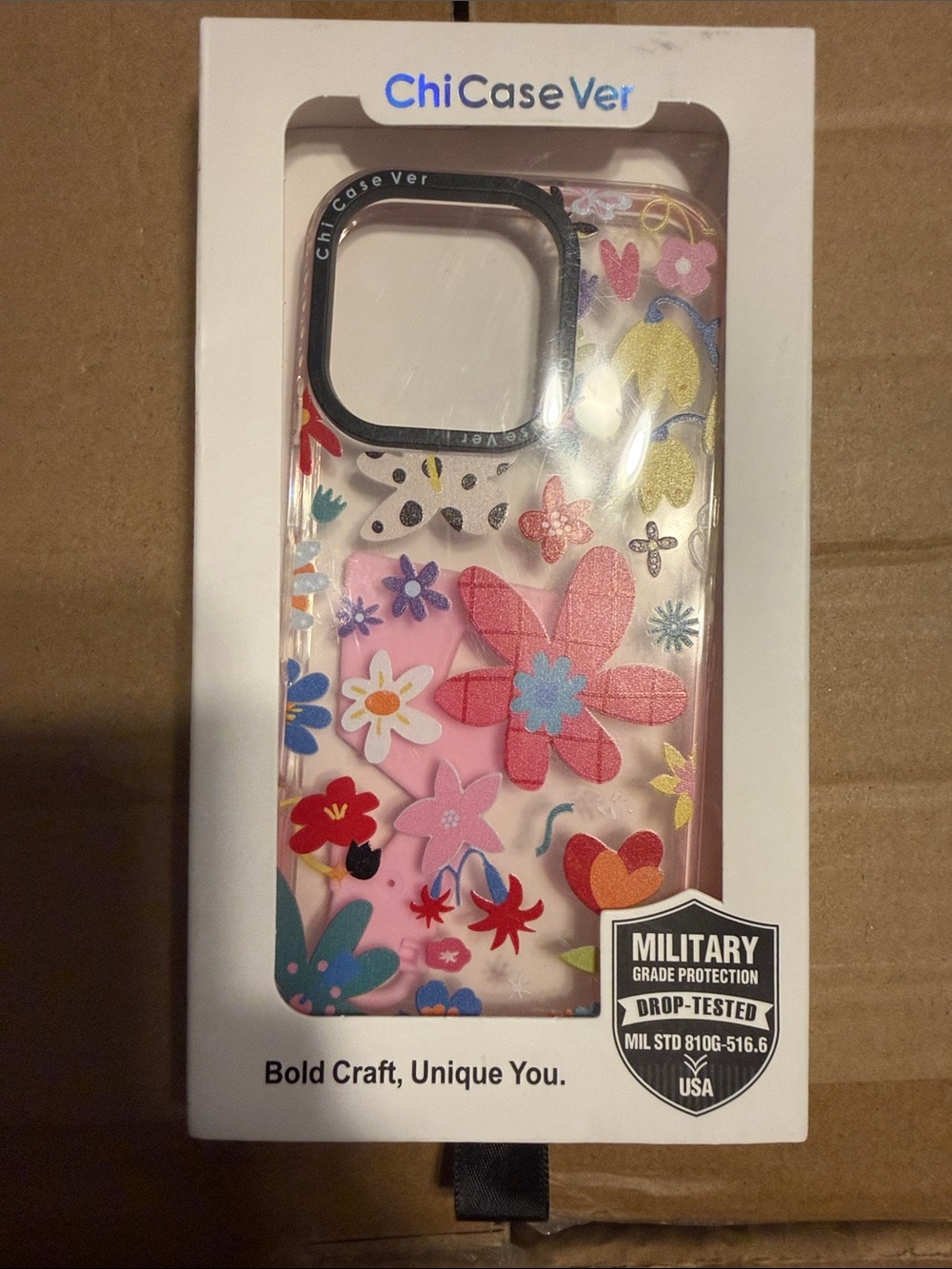 iPhone 16 Pro Pink Floral Protective Phone Case with stand